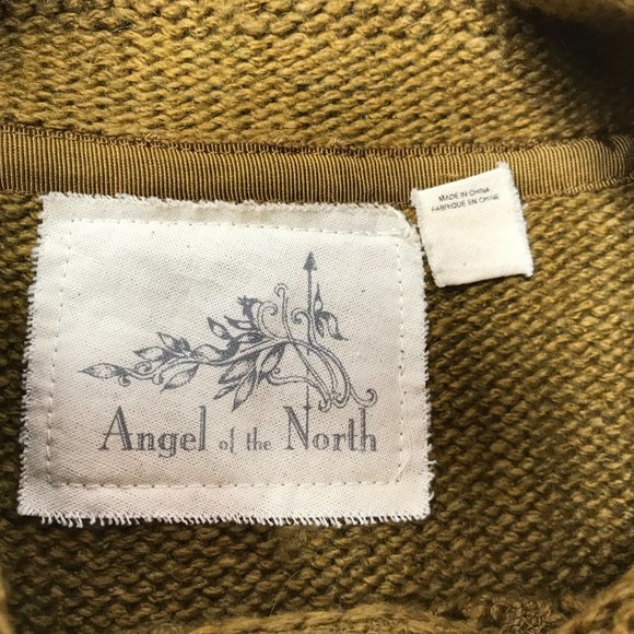 ANTHROPOLOGIE Angel of the North Turtleneck Cowl Neck Sweater Olive Green Brown. - Picture 2 of 15
